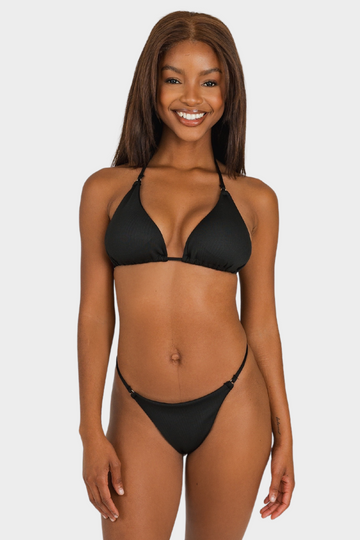 Bacon Bikinis Bikini Top Posie Top // Black